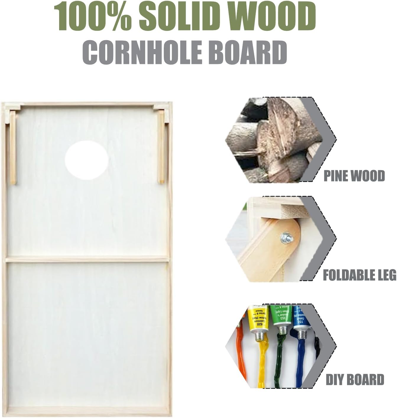 4×2FT Cornhole Board Set,Wooden Corn Hole Games for Adults Bean Bag Toss Game Set, with Corn Hole Bags Set 8,2 Cornhole Boards and a Carrying Case for Wedding/Party/Outdoor/Hiking/Yard