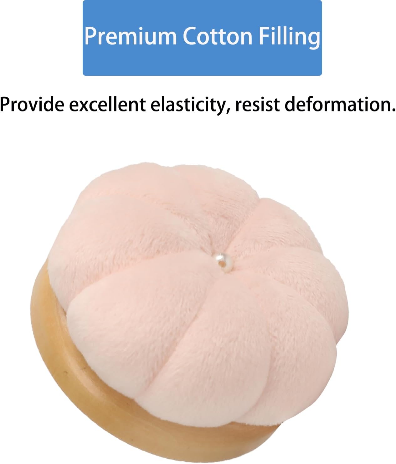 Hilltian Magnetic Pin Cushion Wrist with Pin Cushion for Sewing, Magnetic Pin Holder Wristband, Wooden Base Sewing Pincushion for Sewing Quilting