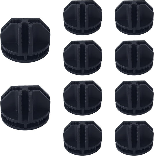 10Pcs Wire Cube Connectors, Black Wire Cube Storage Connectors Half Buckle Wire Grid Cube Shelf Plastic Connectors for Wire Cube Storage Shelving Unit and Modular Closet Organizer, SATONBEYI