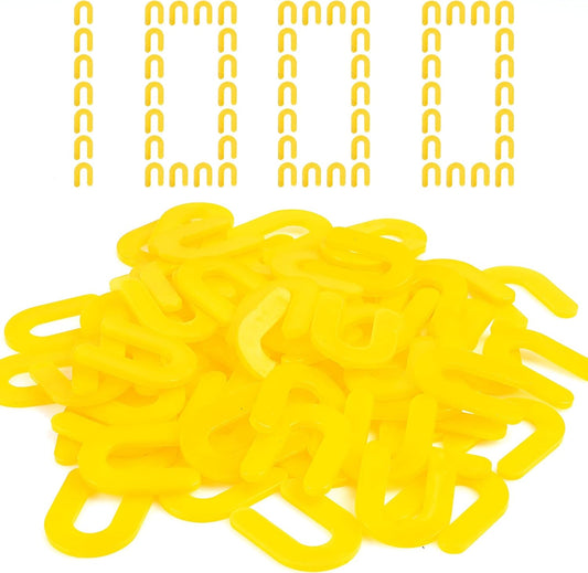 Horseshoe Shim Tile Spacers 1/16 Inch Tile Spacers U Shape Plastic Shims for Tile Leveler Spacers (1/16 Yellow 1000 pieces)