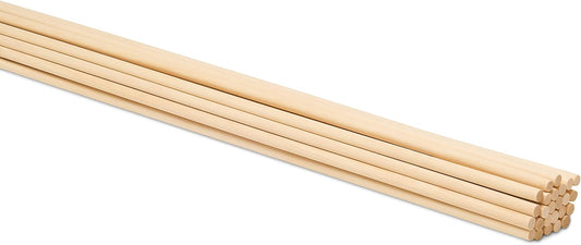 Dowel Rods Wood Sticks Wooden Dowel Rods - 5/16 x 36 Inch Unfinished Hardwood Sticks - for Crafts and DIYers - 25 Pieces by Woodpeckers