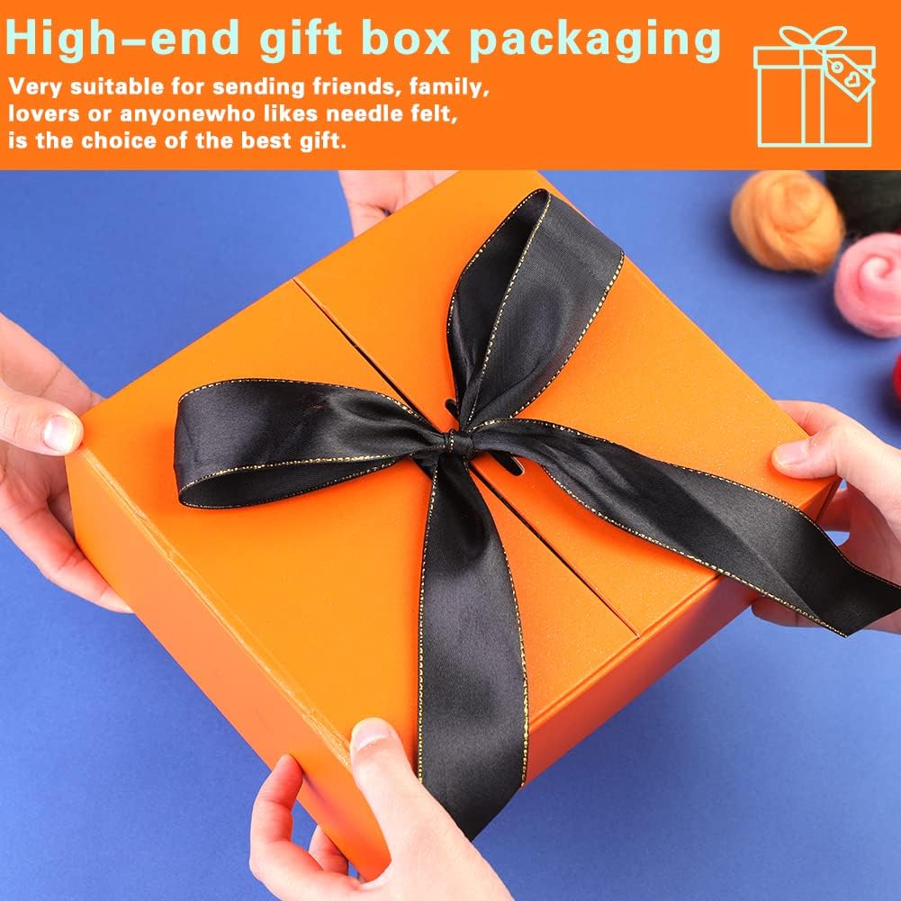 Mayboos 54 Colors Fiber Wool Yarn, 5.71oz Wool Roving for Needle Felting Wool DIY Hand Spinning, 3g/Color