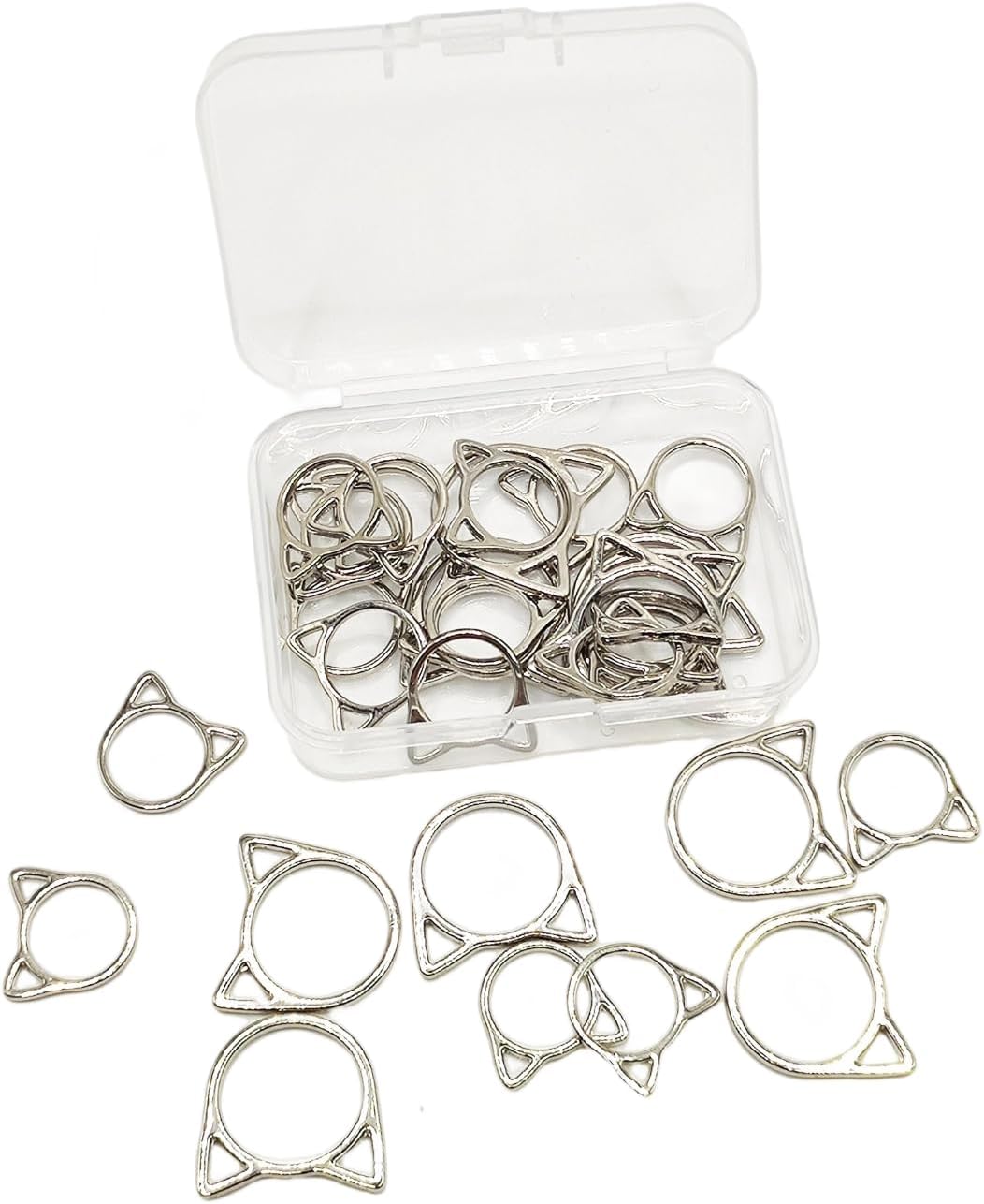 Hilsayum Cat Stitch Markers Cute Stitch Markers Metal Stitch Marker for Crocheting