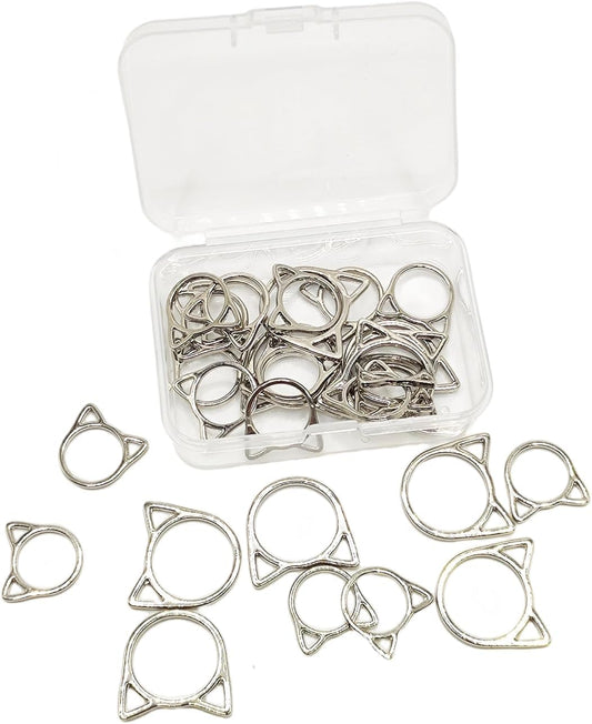Hilsayum Cat Stitch Markers Cute Stitch Markers Metal Stitch Marker for Crocheting