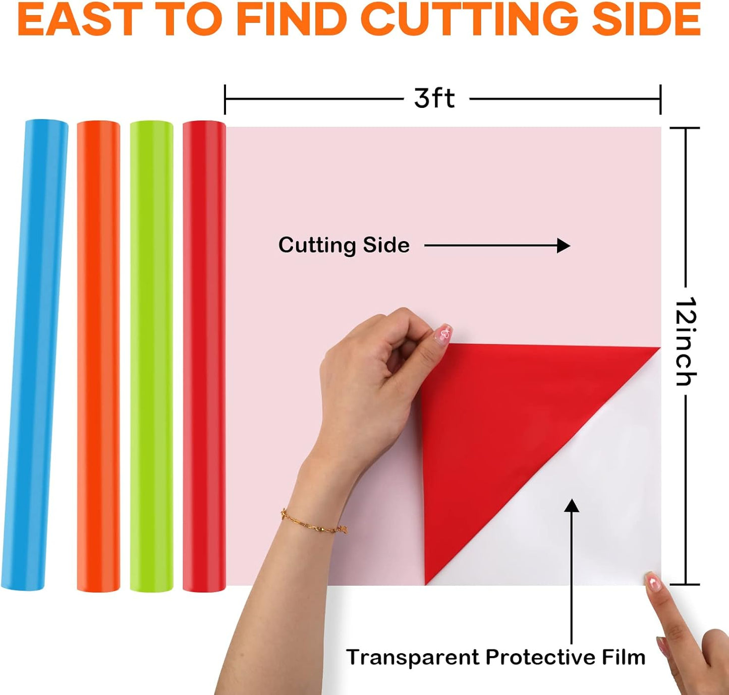 HTVRONT HTV Heat Transfer Vinyl Bundle - 20 Pack 12'' x 3FT Iron on Vinyl for All Cutting Machine, Easy to Use Heat Transfer Vinyl for T Shirts, HTV Vinyl Bundle with 20 Assorted Colors