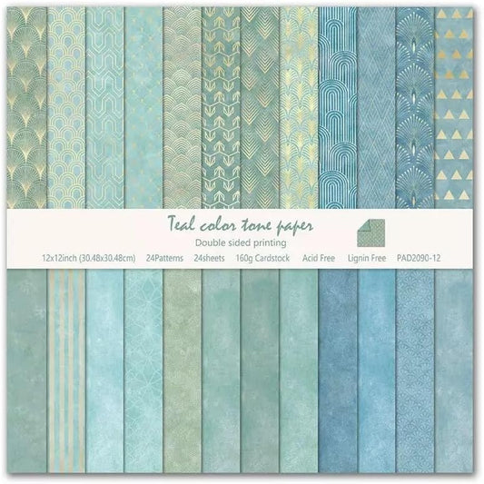 Boho Scrapbook Paper Vintage Flower Pattern Papers Pad 12×12,24 Sheets Double-Sided Bobo Floral Scrapbooking CardStock Paper Pad for Holiday Cardmaking DIY Origami Papers.