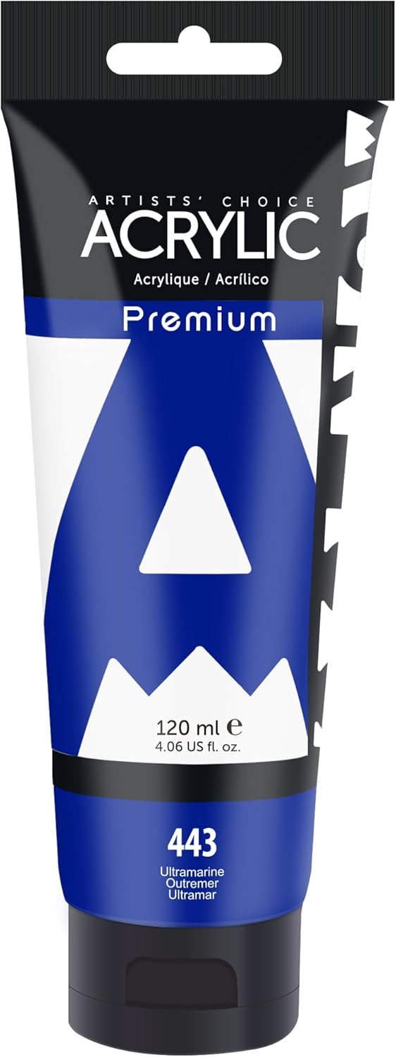 AUREUO Ultramarine Acrylic Paint, 4 Fl Oz / 120ml Single Tube, Rich Pigment Art Craft Paints for Canvas, Rocks, Wood, Ceramic, Fabric - Art Supplies for Beginners, Professionals, Artists