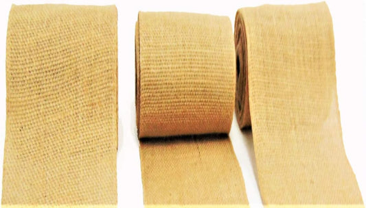 AAYU Natural Jute Burlap Ribbon Roll Brown 3 inch 90 feet 30 Yards, DIY Gift Wrapping Home Decor Crafts Christmas Decoration (3 Pack)