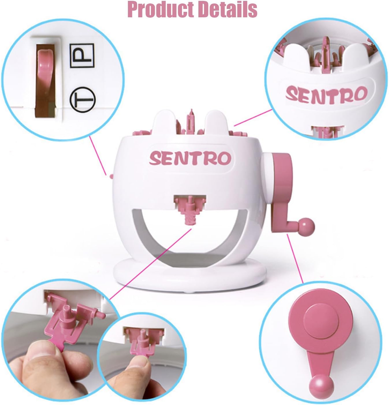 Umootek Sentro Knitting Machine, Knitting Board Rotating Double Loom,Smart Weaving Loom Round Knitting Machines, 22 Needles Knitting Machines Weaving Loom Kit for Adults and Kids