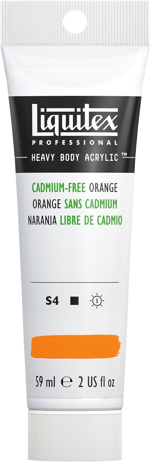 Liquitex Professional Heavy Body Acrylic Paint, 2-oz (59ml) Tube, Cadmium Free Orange