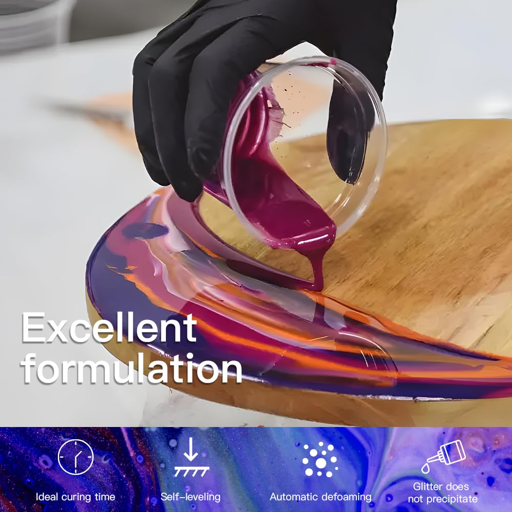 70OZ Epoxy Resin Kit, Clear Resin Epoxy Kit (35OZ×2), Self-Leveling Coating & Casting for Art Crafts, Jewelry Making, Molds, Art Resin, Not Yellowing & Bubble Free, 1:1 Easy Mix