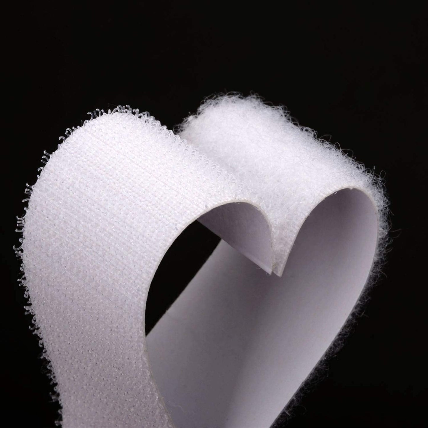 BRAVESHINE Industrial-Strength Self Adhesive Hook and Loop Roll - 0.8 Inch 16.5FT Double Side Hook and Loop Strips Fasteners Tape for Sewing, Pedal Board, Mounting or Hanging Items - White Tape