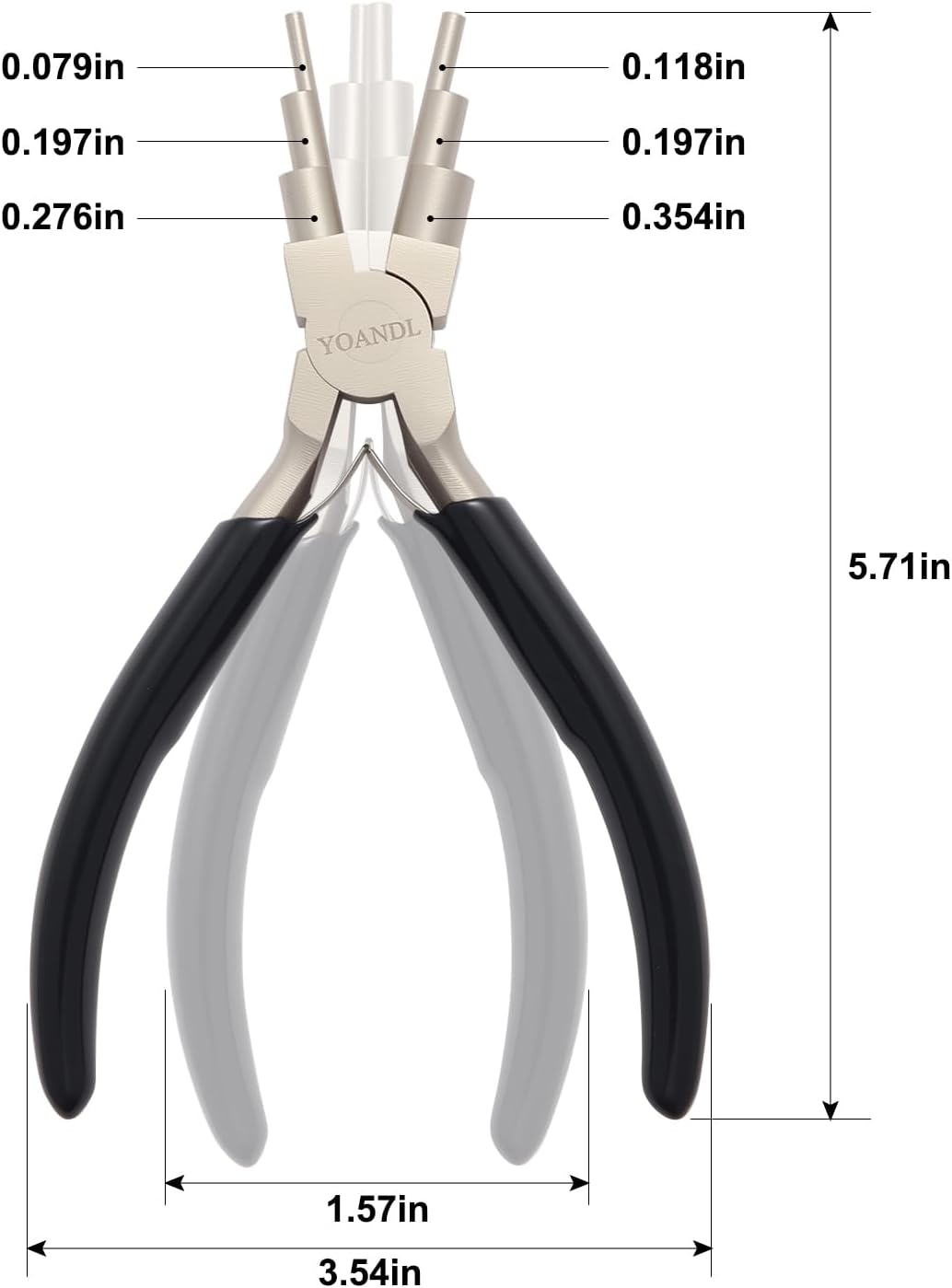 Jewelry Making Tool - High-Carbon Steel Bail Making Pliers with 2-9mm Adjustable Looper, Professional Wire Looping Tool for Earrings, Rings & Crafting (Multi-Functional Design) Jewelry Pliers