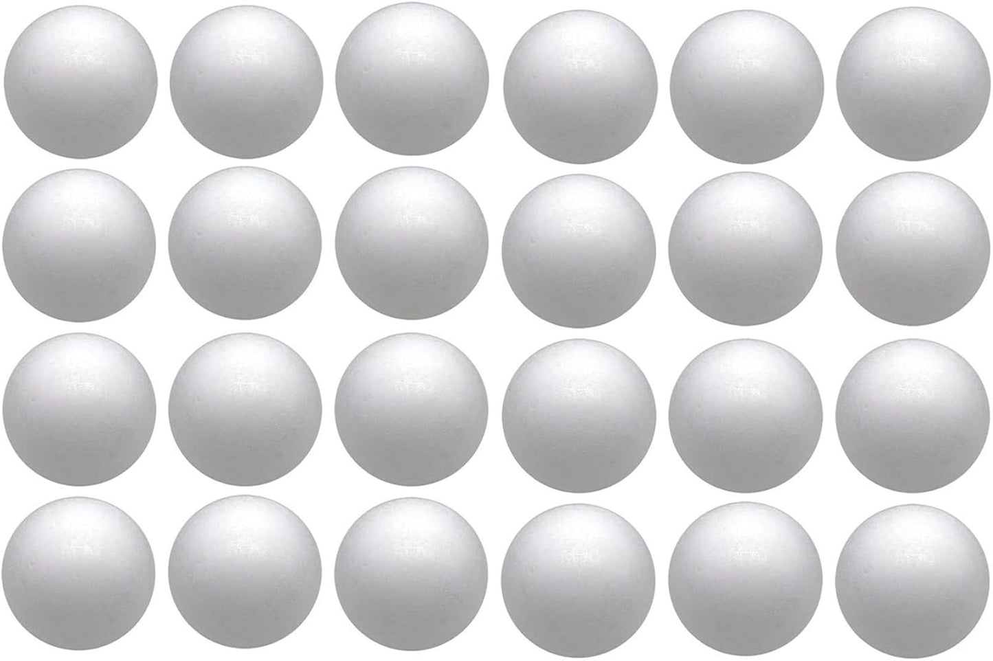 Crafjie 4 Inch Craft Foam Balls 24-Pack, Supplies Foam Balls for Christmas DIY Arts and Crafts, Smooth Polystyrene Foam Ball, for Decoration Household School Projects, White