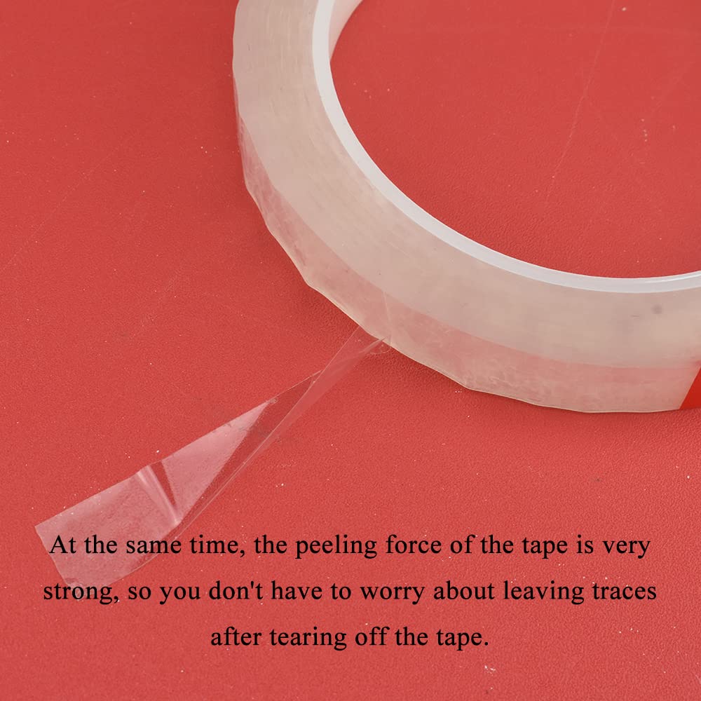 HAHIYO Clear 0.5Inch Wide (217Feet/72Yard Total) 1Rolls Floral Tape Waterproof Florist Tape Flower Wrap Adhesive Waterproof Decorative Tape for Bouquet Stem Wrapping Flower Arranging and Floral Craft