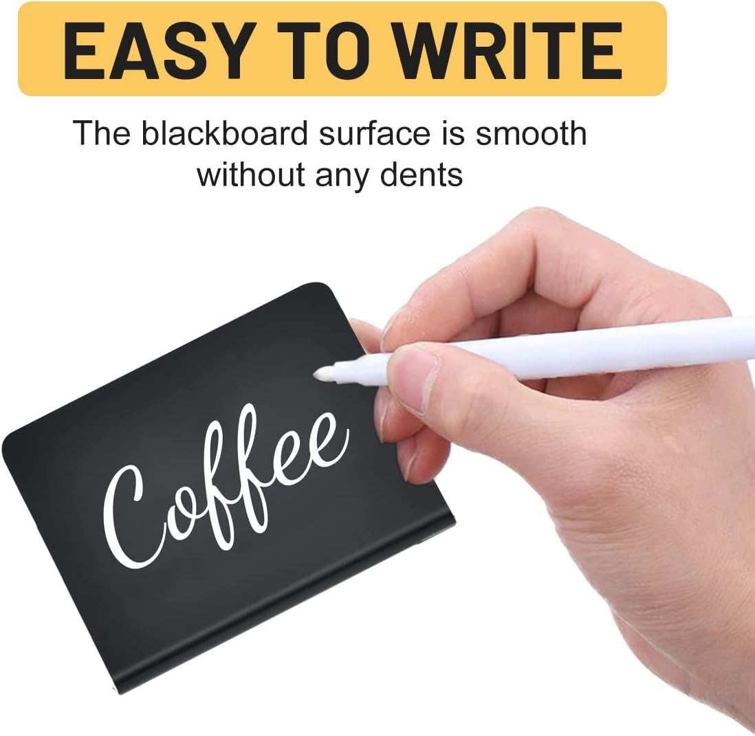 20Pcs Mini Chalkboard Signs for Food,Small L-Shaped Food Labels for Party Buffet,Table Chalkboard Signs for Weddings,Birthday,Parties,Carnival Prom Activities