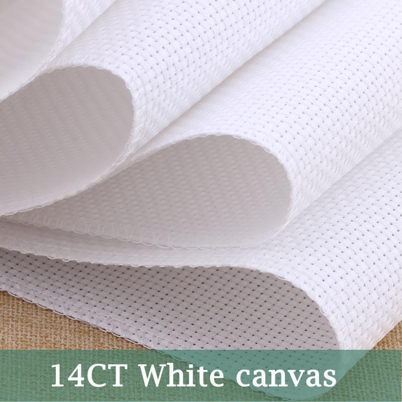 Stitchmelody 14CT Counted Cross Stitch Kits,DMC Unprinted Pattern Embroidery Set Needlework-Sea in a Bottle 16.5''×11.8''