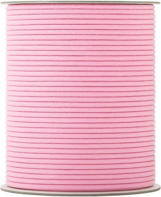 Mandala Crafts 2mm 109 Yards Baby Pink Cotton Waxed Cord for Jewelry Making Bracelet Cord Waxed String - Beading String Thread Jewelry Cords for Necklaces String