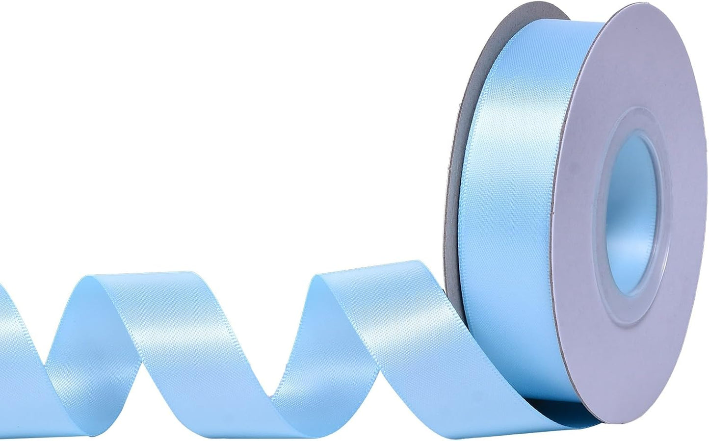YAMA Light Blue Double Faced Satin Ribbon 7/8 Inch 25 Yards Baby Blue Ribbon for Gift Wrapping Crafts Hair Bows Wedding Party Decoration