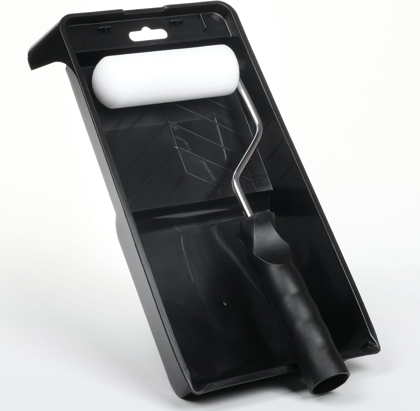 12 Pack 4 Inch Paint Tray Pans with Liners for Rollers - Ripped, Small Design for Painting Walls, Floors, Home Improvement, DIY (Black) - Roller Tray