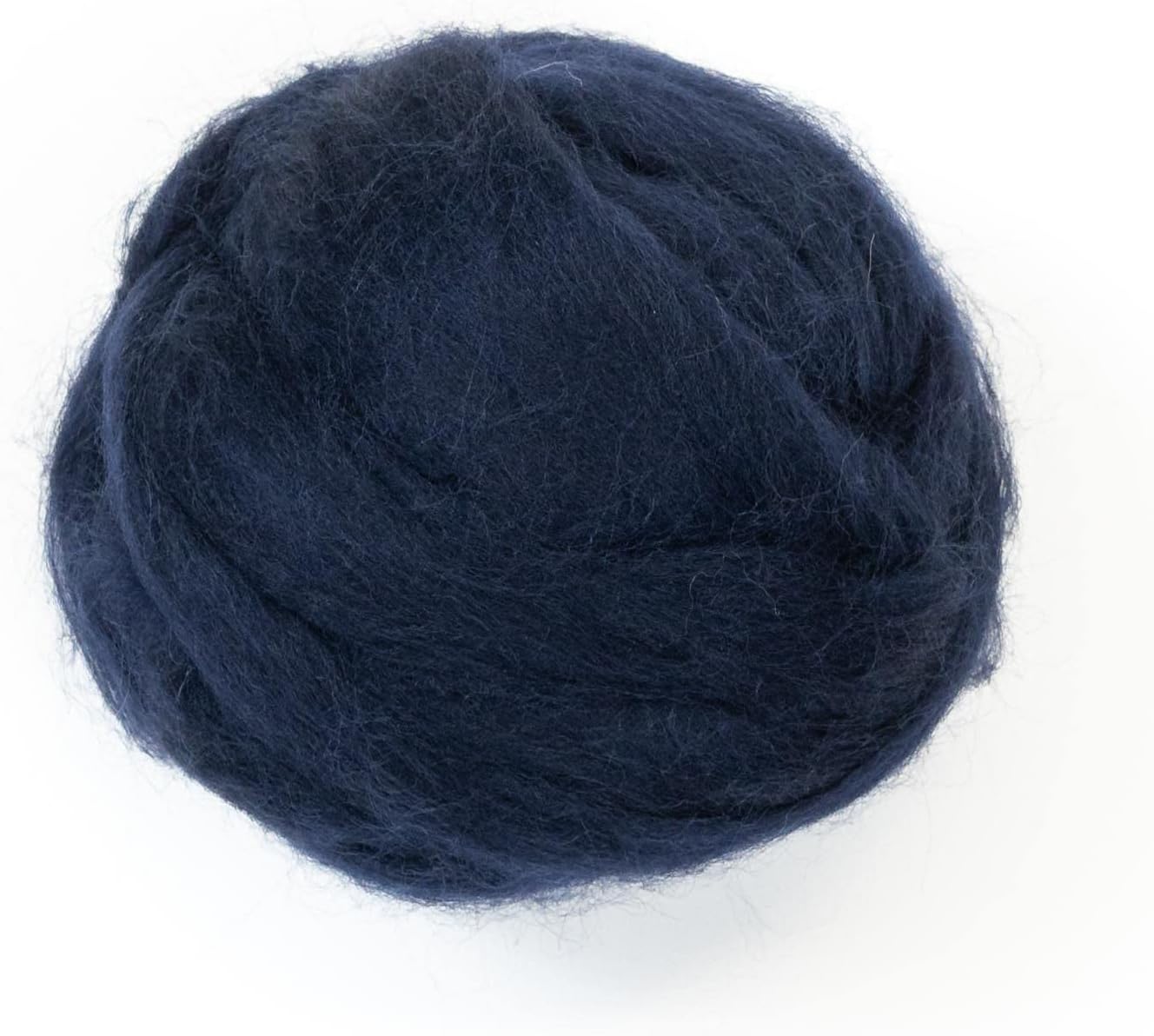 Kondoos Colored Natural Wool roving, 8 OZ. Best Wool for Needle Felting, Wet Felting, handcrafts and Spinning. (Blue Navy)