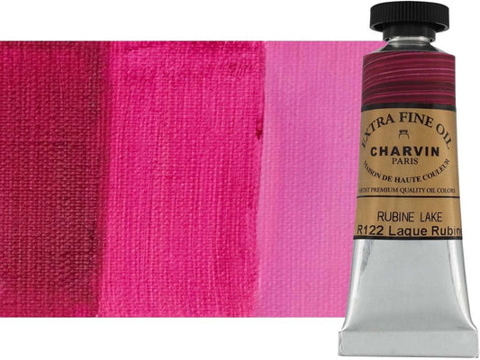 Charvin Extra Fine Oil Paint, Rubine Lake 20 ml - Triple-Milled, Rich Texture, Poppy Oil-Based, Light-Fast, Handmade, Archival Quality