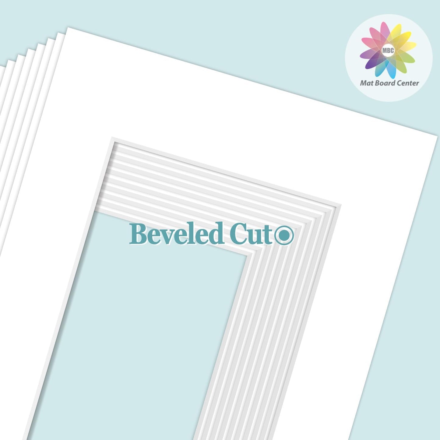 MBC MAT BOARD CENTER, 10 Pack 4x6 for 3x5 White Picture Mats Frame Mattes, Bevel Cut, Acid Free, 4-ply Thickness
