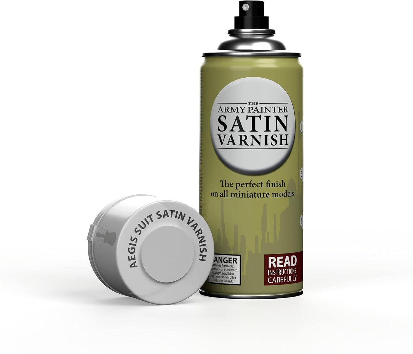 The Army Painter Satin Varnish, Spray Paint Varnish for Miniature Protection, Tabletop Roleplaying, Boardgames, and Wargames Miniature Modelling, 400ml