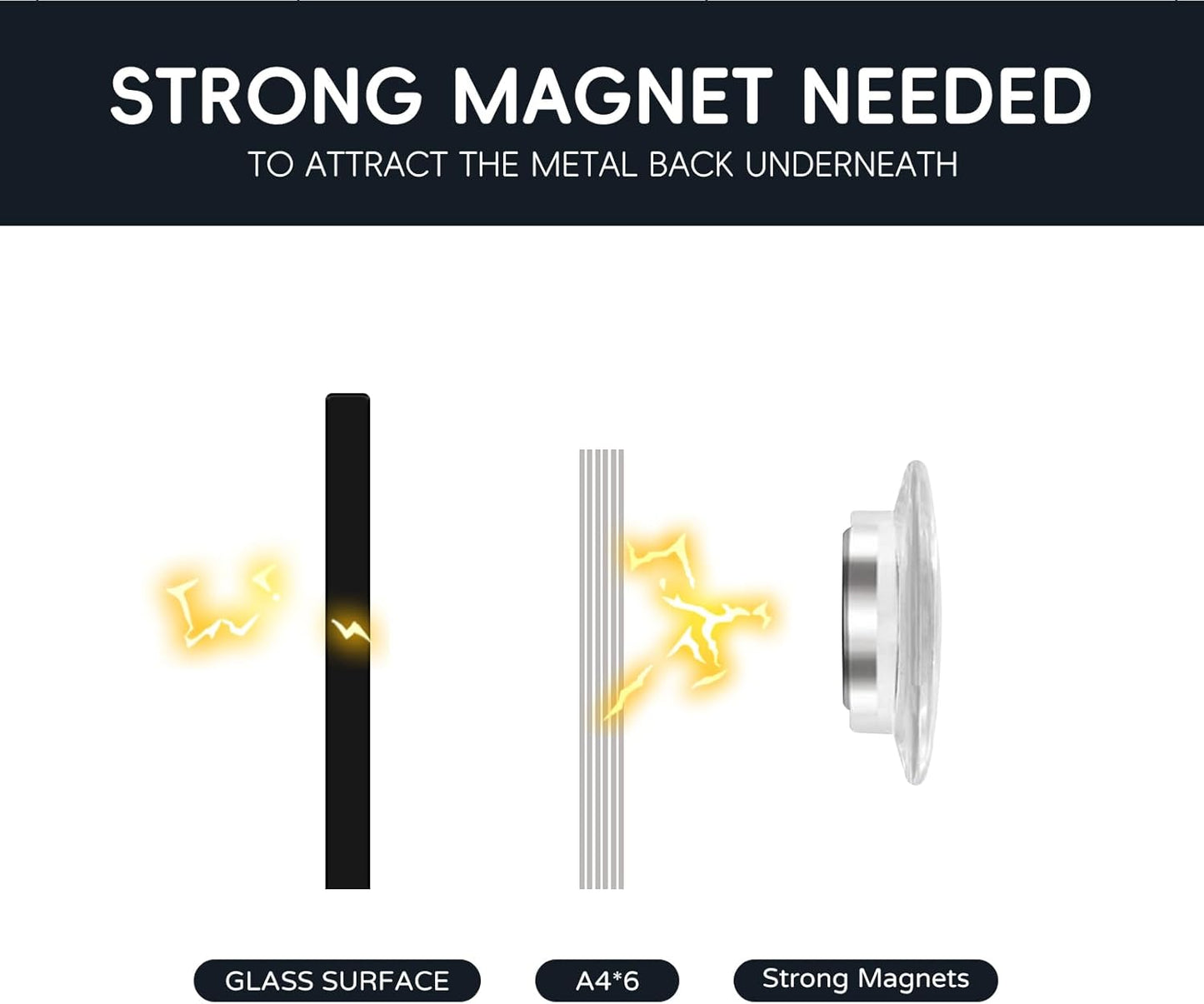 Magnetic Glass Blackboard - Glass Dry Erase Board 48"x96" Large Frameless Board for Walls Office School and Home,Black