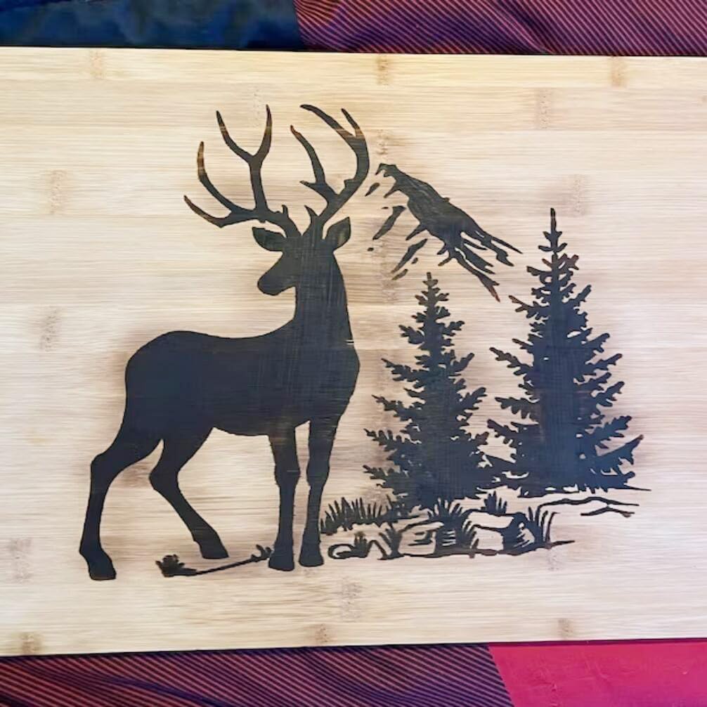 Animal Wood Burning Stencils for Painting 12” Deer Stencils Horse Stencil Bear Wolf Moose Drawing Templates for T-Shirt Fabric Wood DIY Crafts