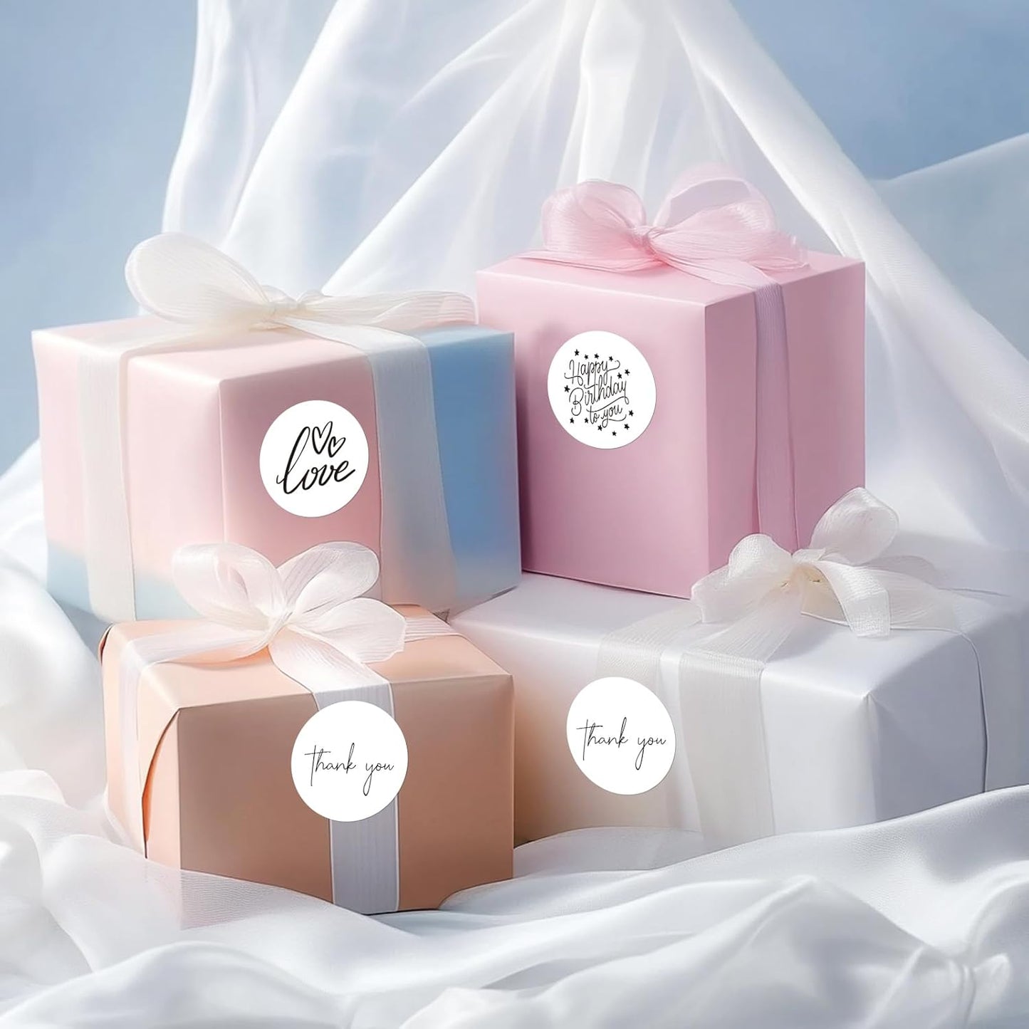 1.5 Inch White Round Thermal Sticker Labels, Self-Adhesive Circle Direct Thermal Labels, Waterproof/Removable- Perforation Line Design- 350 Pcs/ 1.5 Inch