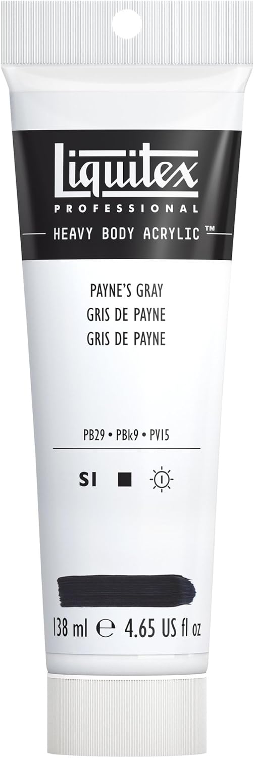Liquitex Professional Heavy Body Acrylic Paint, 4.65-oz (138ml) Tube, Payne's Gray