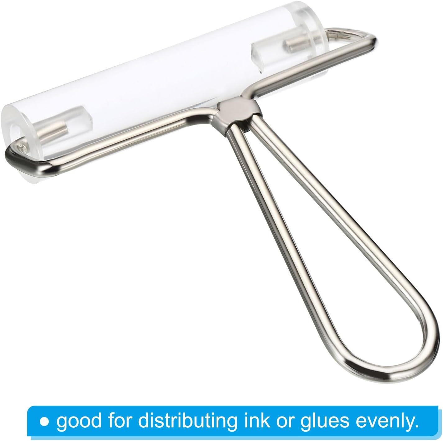 PATIKIL 4 Inch Acrylic Roller Brayer, Clay Rolling Pin Tools with Steel Handle for Wallpaper Printing Printmaking Ink Stamping Tape Construction