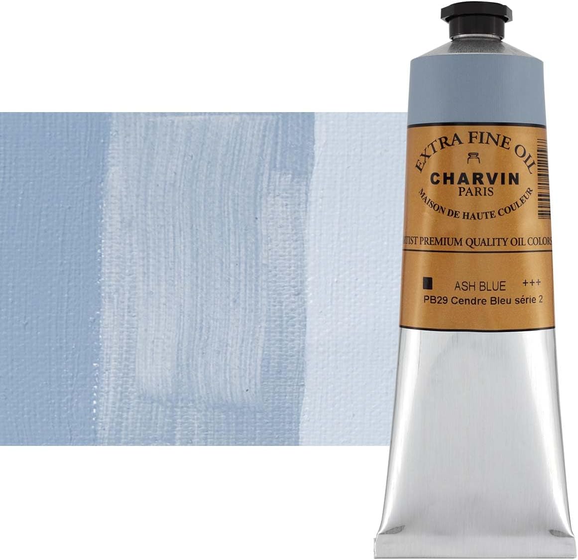 Charvin Extra Fine Oil Paint, Ash Blue 150 ml - Triple-Milled, Rich Texture, Poppy Oil-Based, Light-Fast, Handmade, Archival Quality
