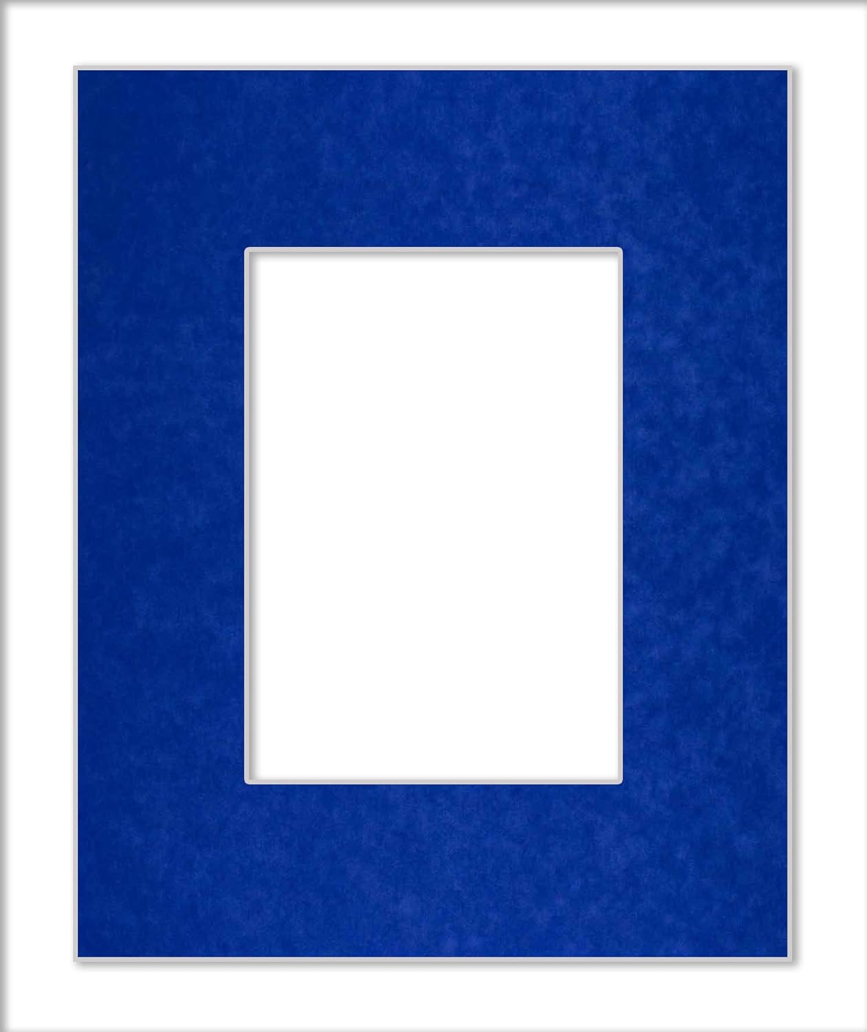 11x14 Mat Bevel Cut for 8.5x11 Photos - Acid Free Royal Blue Suede Precut Matboard - For Pictures, Photos, Framing - 4-ply Thickness