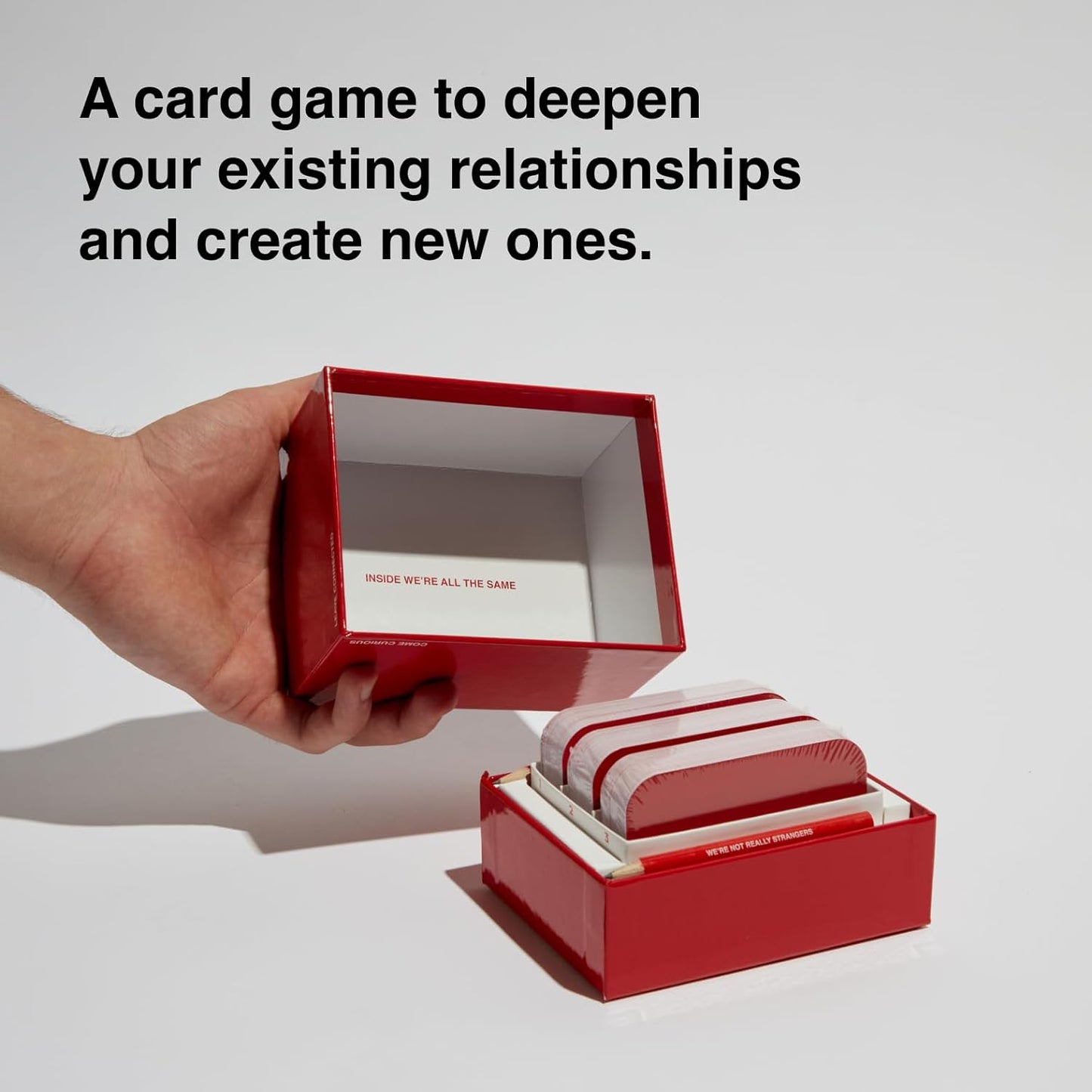 WE'RE NOT REALLY STRANGERS Card Game - 150 Conversation Cards for Couples, Friends, and Strangers - Icebreakers for Game and Date Nights, & Parties - Games for Adults and Teens, Ages 15+, 2-6 Players