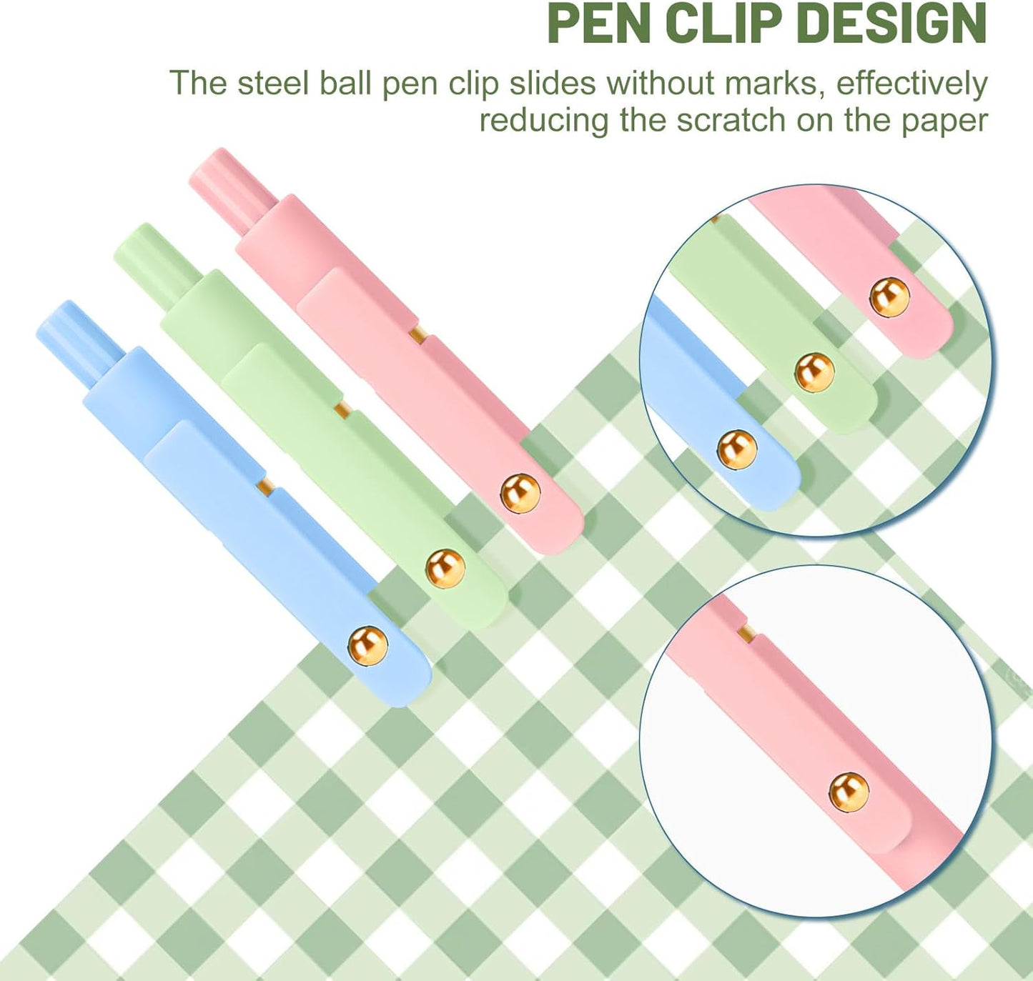 Ddaowanx Colorful Gel Pens, 0.5mm Fine Point Retractable,Colored Pens for Journaling and Sketching, Teacher Must Haves,Teacher School Supplies, Gifts for Nurse ﻿(12Pcs-Aesthetic+Vintage Colors)