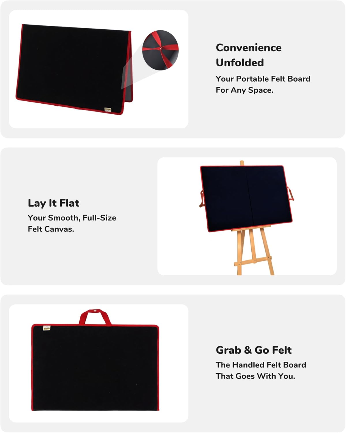 CHEFAN Large Felt Flannel Board 31.5 * 23 in, Foldable Freestanding Story Learning Board for Toddlers, Double-Sided Use for Preschool Classroom, Multi Felt Pieces Can Be Used, Gifts for Kids