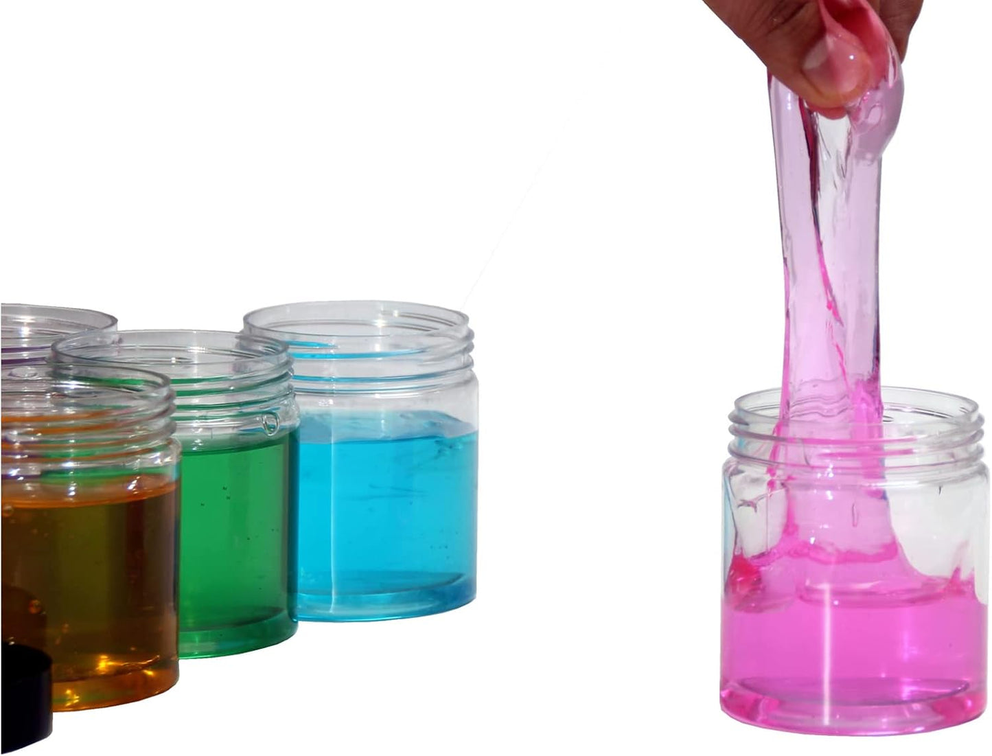 8 oz Plastic Containers with Lids and 4oz Small Containers (Set of 12) Plastic Jars with Lids Cosmetic Jar for Body Butter, Bath Salt, Slime and Beauty Product