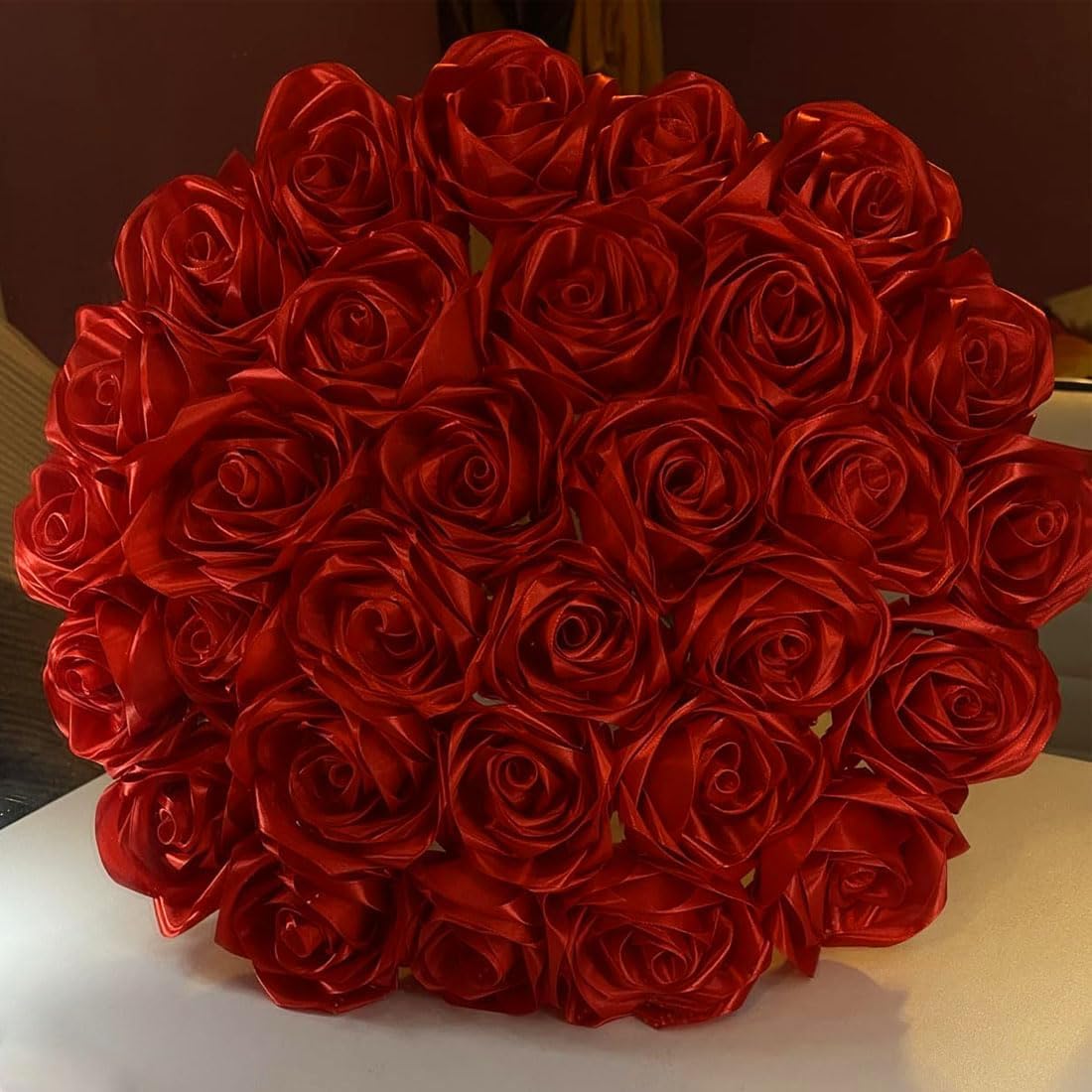 1-1/2" x 100 Yards Satin Ribbon - Wide Silk Red Ribbon with Spool - Ideal for Gift Wrapping, Floral Bouquets, Crafts, Wedding Party Decorations, Christmas and Sewing Projects