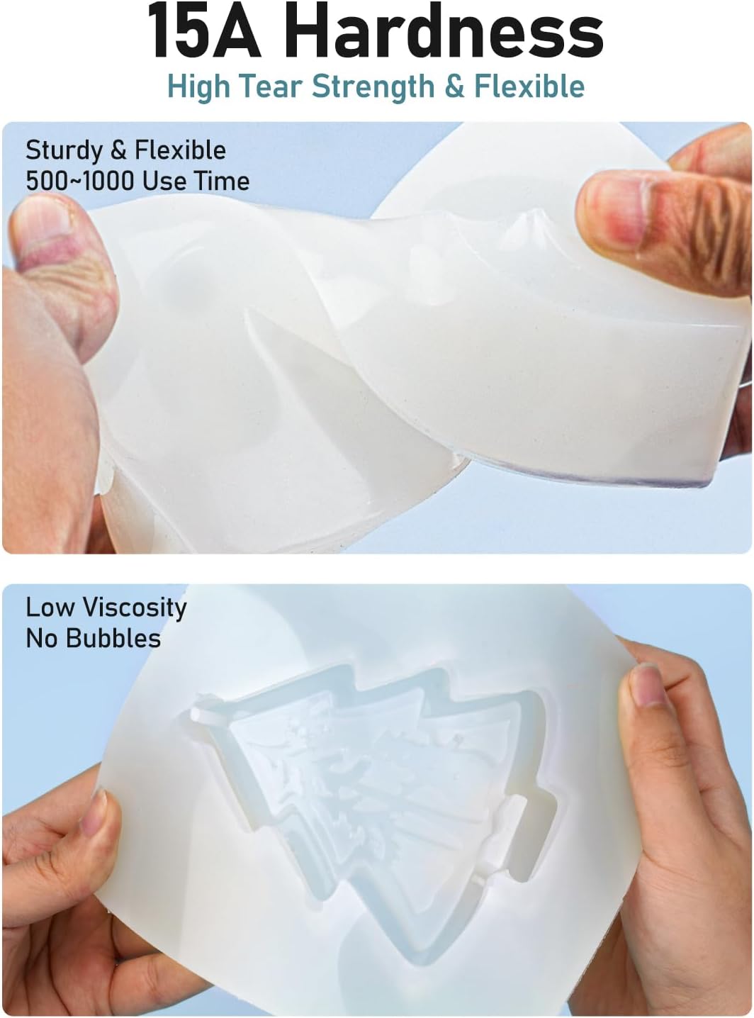 Nicpro 90oz Silicone Mold Making Kit, 15A Platinum Liquid Silicone Rubber, Flexible Silicone Molds Maker Mix Ratio 1:1 for Casting 3D Resins Candle Soap Molds DIY with 12 Mica Powder, Mixing Cups