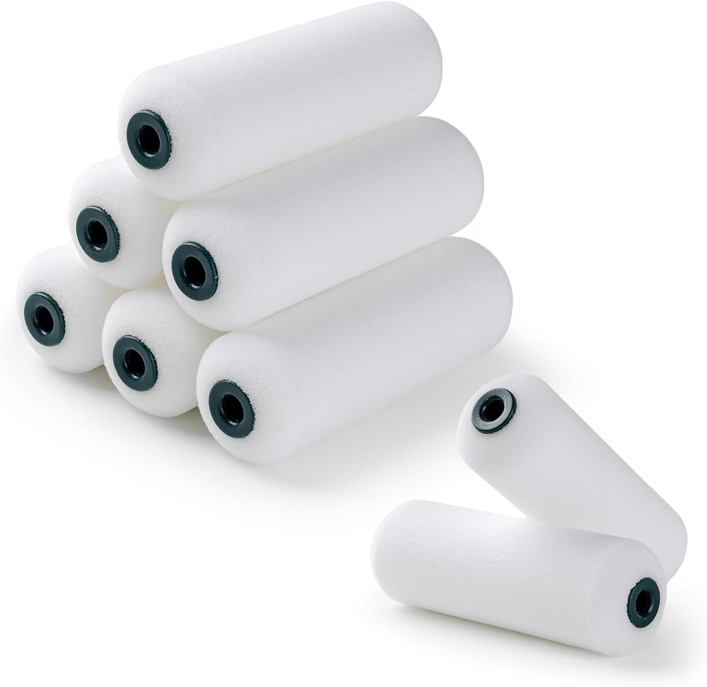 Foam Paint Roller, 8 Pack, 4 Inch Small Paint Roller Kit with High-Density Foam Paint Roller Covers, Mini Paint Rollers for Painting Walls, Suitable for Wall, Cabinets, Ceilings.