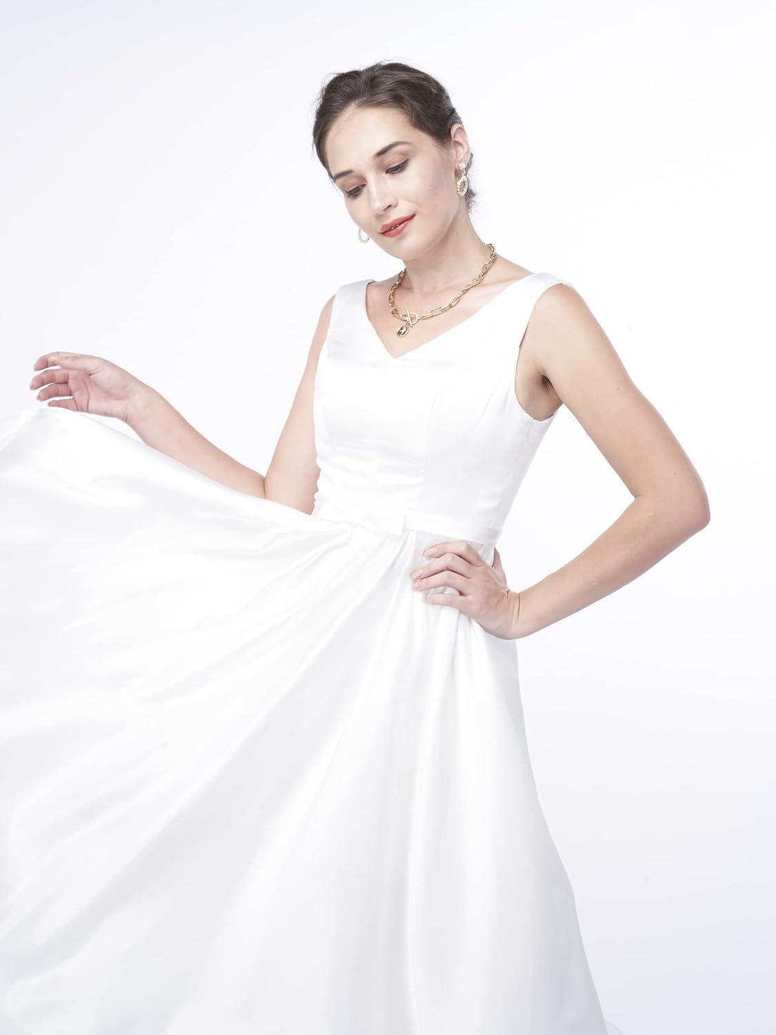 Seamless Photography Background Paper Roll, White Photo Paper Backdrop for Photography, Video and Streaming (53''x16 'Artic White)