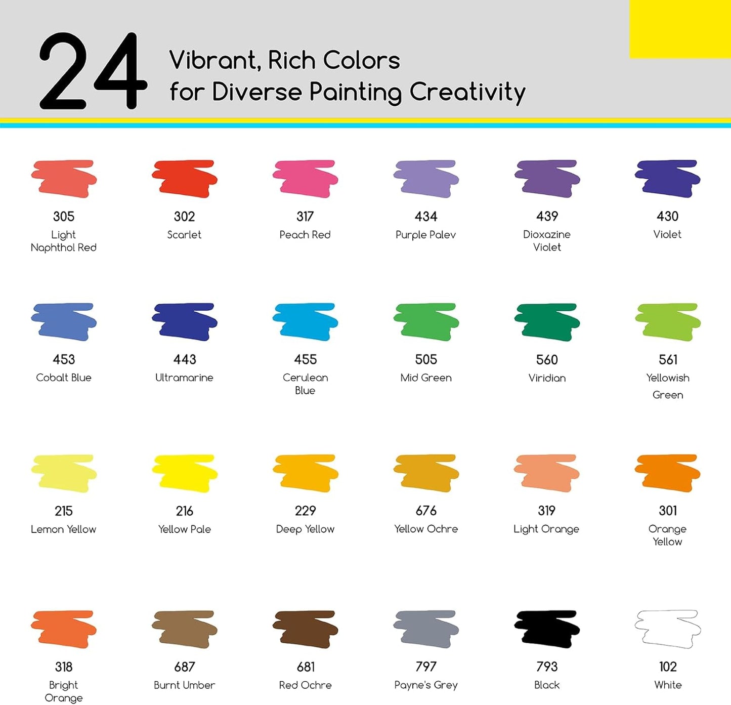 MEEDEN Acrylic Paint Pens Marker: 24 Colors Brush Tip Acrylic Markers with Automatic Ink Control System - Water-Based Quick Drying Acrylic Paint Pens for Coloring Drawing DIY Crafts Art Supplies