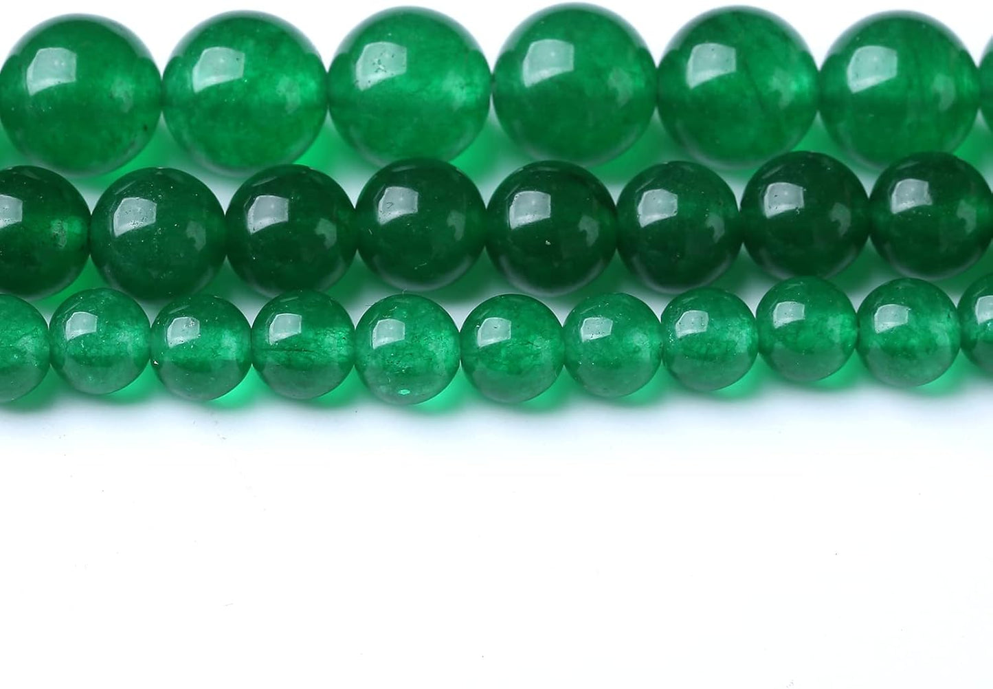 32PCS 12MM Green Jade Stone Beads Energy Healing Beads for DIY Jewelry Bracelet Necklace Making for Jewelry Making 15Inch