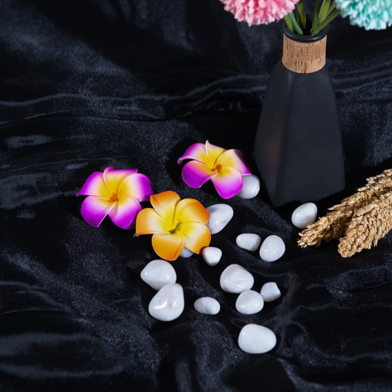 Fynite Black Organza Fabric by The Yard | 2 Yard Long | 44" Wide | Bridal Soft Sheer Organza Tulle for DIY Wedding Dress Fashion Craft Decorations