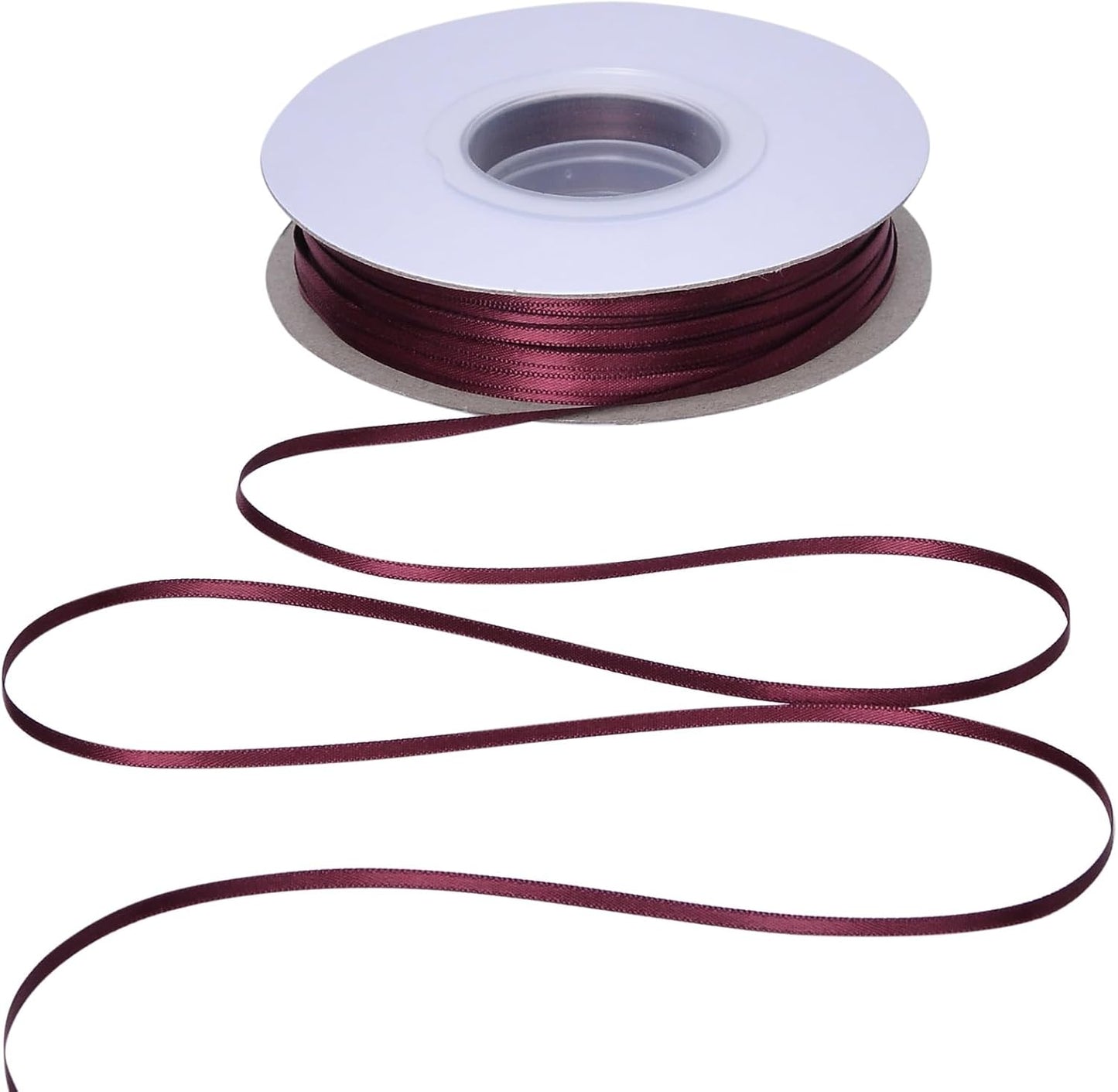 YAMA Burgundy Double Faced Satin Ribbon 1/8 Inch 100 Yards Ribbon for Gift Wrapping Crafts Hair Bows Wedding Party Decoration