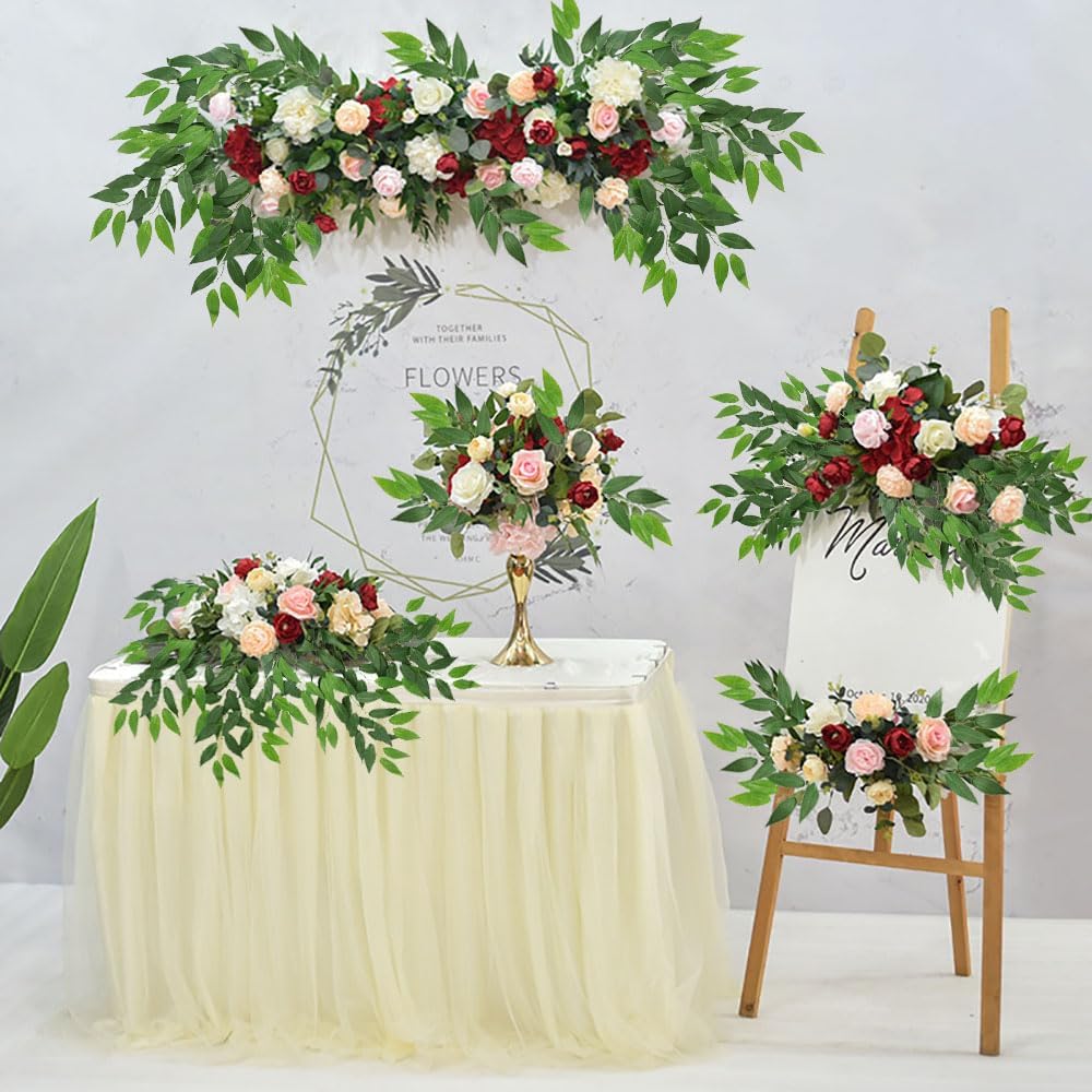 Artificial Italian Ruscus Greenery Stems, Faux Green Leaf Garland Branches Hanging Greenery Spray for Wedding Bouquet Arch Table Centerpiece Home Decor (Green-40 Pack)