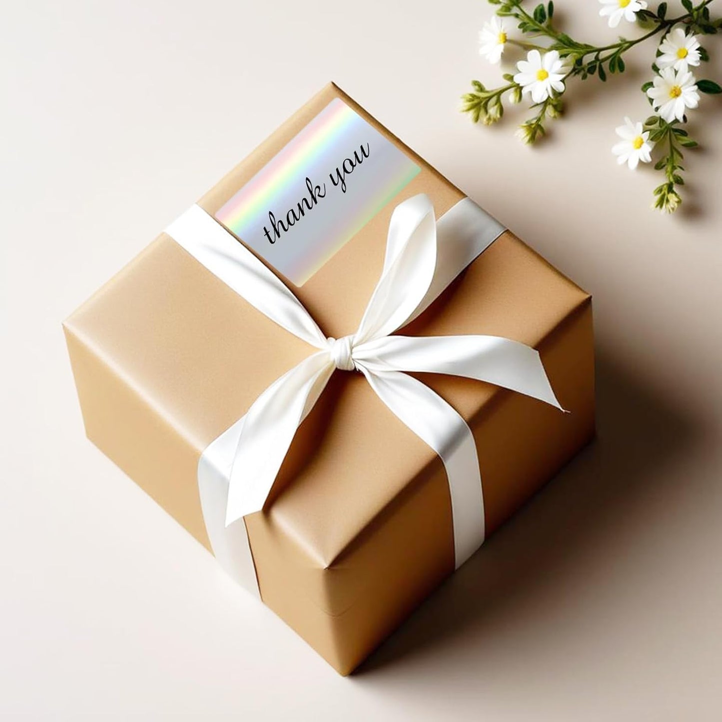 2" x 3" Holographic Thermal Label Stickers,Printable Rainbow Glitter Thermal Printer Sticker Labels for Gift Wrapping, Self-Adhesive Name Price Tag DIY Custom Logo Design (280 pcs)