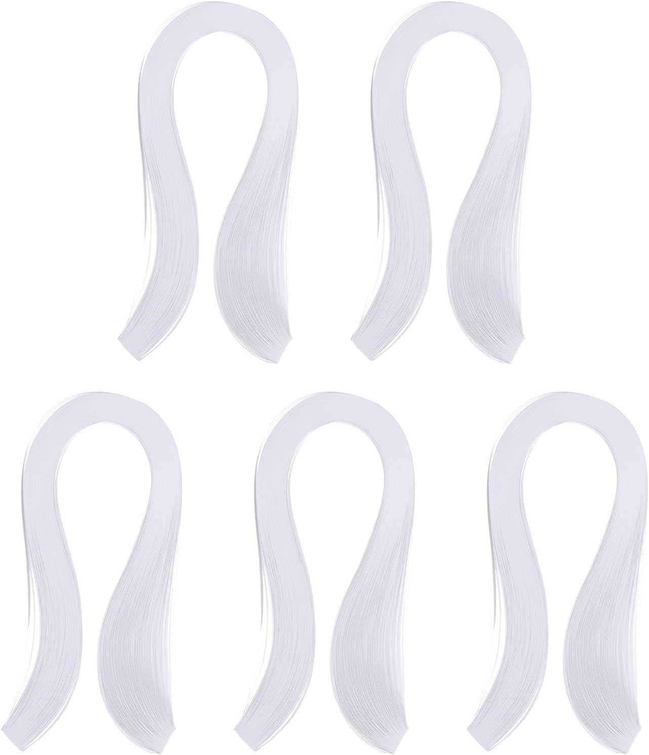 PATIKIL 600pcs Quilling Strips Paper 1/8"(3mm) 39cm Origami Paper Quilling Strip for Art DIY Hand Craft Christmas, White